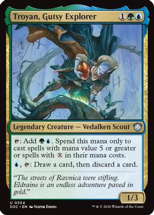 Troyan, Gutsy Explorer (334) [Commander: Secrets of Strixhaven] - Deck Out Gaming