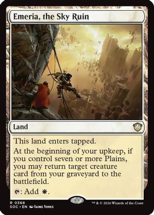 Emeria, the Sky Ruin (368) [Commander: Secrets of Strixhaven] - Deck Out Gaming