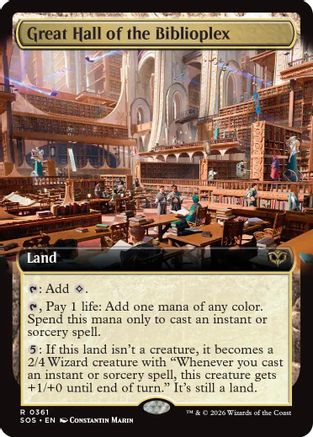 Great Hall of the Biblioplex (Extended Art) (361) [Secrets of Strixhaven] foil - Deck Out Gaming