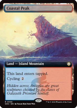 Coastal Peak (Extended Art) (100) [Commander: Secrets of Strixhaven] - Deck Out Gaming