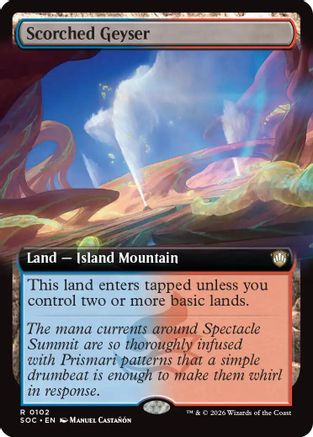 Scorched Geyser (Extended Art) (102) [Commander: Secrets of Strixhaven] - Deck Out Gaming
