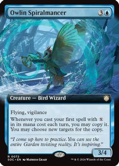 Owlin Spiralmancer (Extended Art) (72) [Commander: Secrets of Strixhaven] - Deck Out Gaming