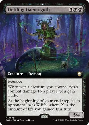 Defiling Daemogoth (Extended Art) (75) [Commander: Secrets of Strixhaven] - Deck Out Gaming