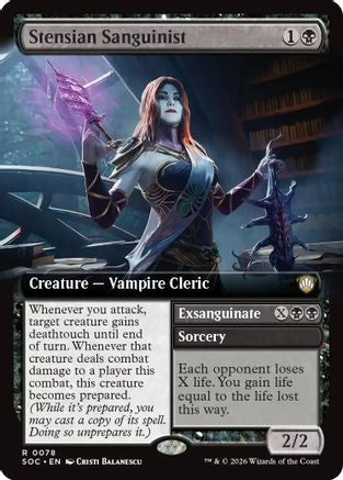 Stensian Sanguinist (Extended Art) (78) [Commander: Secrets of Strixhaven] - Deck Out Gaming