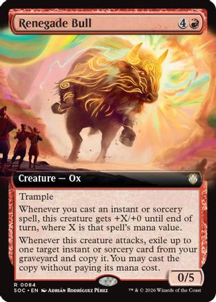 Renegade Bull (Extended Art) (84) [Commander: Secrets of Strixhaven] - Deck Out Gaming
