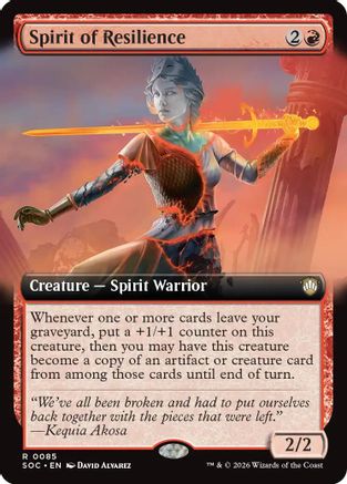 Spirit of Resilience (Extended Art) (85) [Commander: Secrets of Strixhaven] - Deck Out Gaming