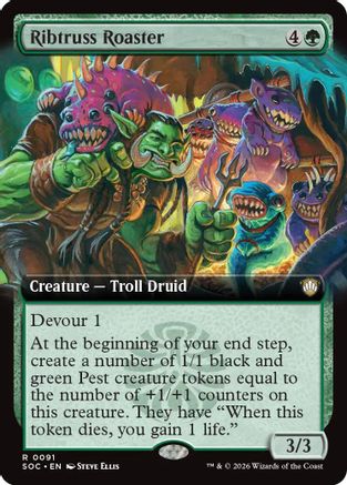 Ribtruss Roaster (Extended Art) (91) [Commander: Secrets of Strixhaven] - Deck Out Gaming