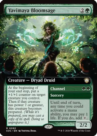 Yavimaya Bloomsage (Extended Art) (92) [Commander: Secrets of Strixhaven] - Deck Out Gaming