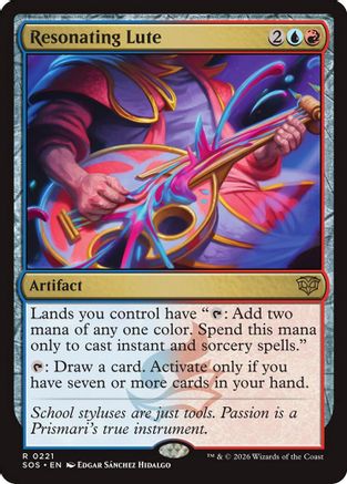 Resonating Lute (221) [Secrets of Strixhaven] foil - Deck Out Gaming