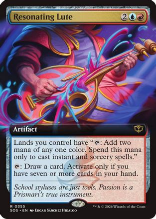 Resonating Lute (Extended Art) (355) [Secrets of Strixhaven] foil - Deck Out Gaming