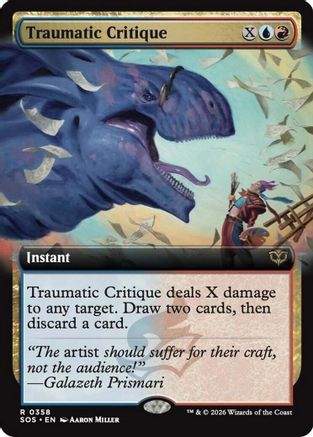 Traumatic Critique (Extended Art) (358) [Secrets of Strixhaven] foil - Deck Out Gaming