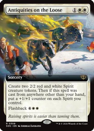 Antiquities on the Loose (Extended Art) (308) [Secrets of Strixhaven] - Deck Out Gaming