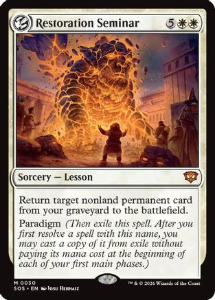 Restoration Seminar (30) [Secrets of Strixhaven] - Deck Out Gaming