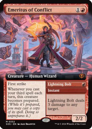 Emeritus of Conflict (Extended Art) (332) [Secrets of Strixhaven] foil - Deck Out Gaming