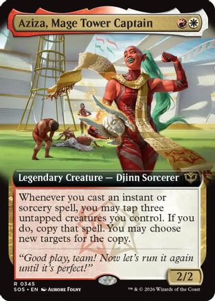 Aziza, Mage Tower Captain (Extended Art) (345) [Secrets of Strixhaven] - Deck Out Gaming