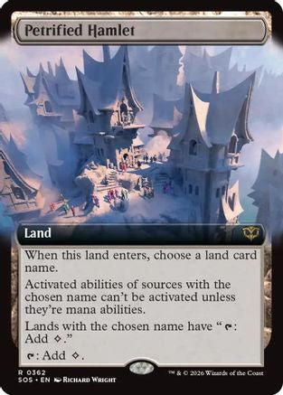 Petrified Hamlet (Extended Art) (362) [Secrets of Strixhaven] foil - Deck Out Gaming