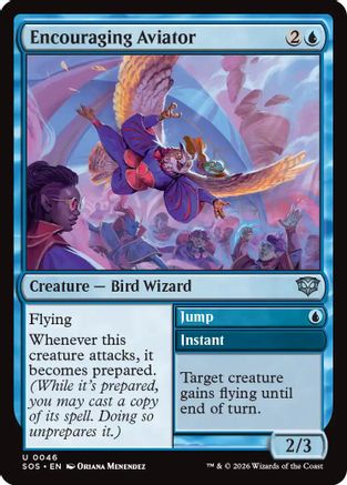 Encouraging Aviator (46) [Secrets of Strixhaven] - Deck Out Gaming