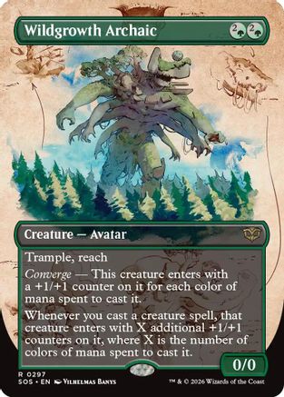 Wildgrowth Archaic (Borderless) (297) [Secrets of Strixhaven] foil - Deck Out Gaming
