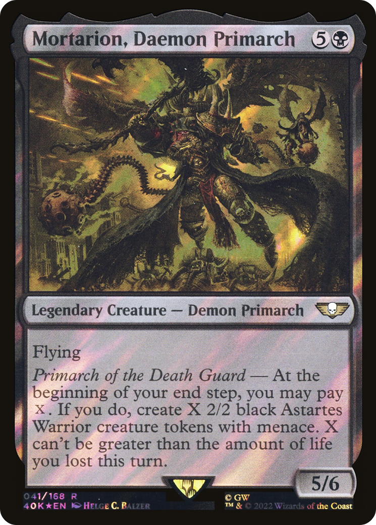 Mortarion, Daemon Primarch (Surge Foil) (41) [Warhammer 40,000 Commander] foil - Deck Out Gaming