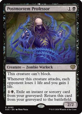 Postmortem Professor (93) [Secrets of Strixhaven] foil - Deck Out Gaming