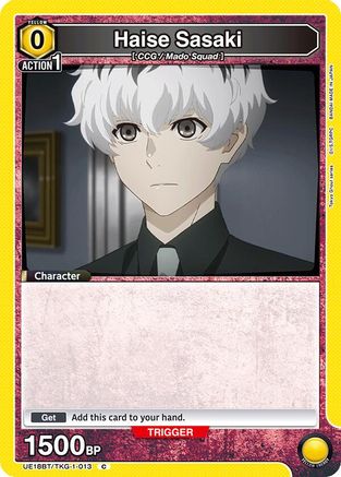 Haise Sasaki (013) (UE18BT/TKG-1-013) [UE18BT: Tokyo Ghoul] - Deck Out Gaming