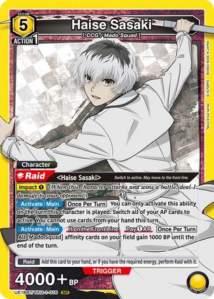 Haise Sasaki (016) (UE18BT/TKG-1-016) [UE18BT: Tokyo Ghoul] Foil - Deck Out Gaming