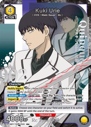 Kuki Urie (020) (R*) (UE18BT/TKG-1-020) [UE18BT: Tokyo Ghoul] Foil - Deck Out Gaming