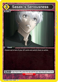 Sasaki's Seriousness (UE18BT/TKG-1-028) [UE18BT: Tokyo Ghoul] - Deck Out Gaming