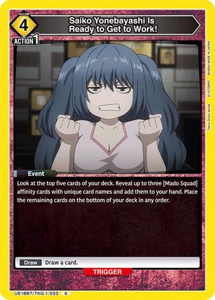 Saiko Yonebayashi Is Ready to Get to Work! (UE18BT/TKG-1-033) [UE18BT: Tokyo Ghoul] - Deck Out Gaming