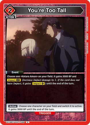 You're Too Tall (UE18BT/TKG-1-098) [UE18BT: Tokyo Ghoul] - Deck Out Gaming