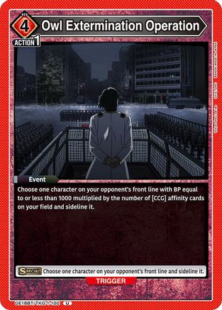 Owl Extermination Operation (UE18BT/TKG-1-100) [UE18BT: Tokyo Ghoul] - Deck Out Gaming