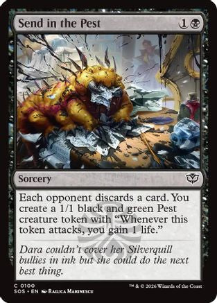 Send in the Pest (100) [Secrets of Strixhaven] foil - Deck Out Gaming