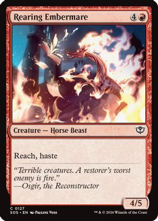 Rearing Embermare (127) [Secrets of Strixhaven] - Deck Out Gaming