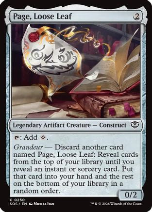 Page, Loose Leaf (250) [Secrets of Strixhaven] - Deck Out Gaming