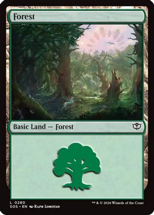 Forest (0280) (280) [Secrets of Strixhaven] foil - Deck Out Gaming
