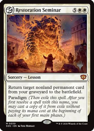 Restoration Seminar (30) [Promo Pack: Secrets of Strixhaven] - Deck Out Gaming