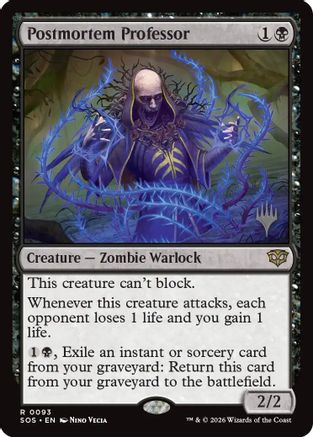 Postmortem Professor (93) [Promo Pack: Secrets of Strixhaven] foil - Deck Out Gaming