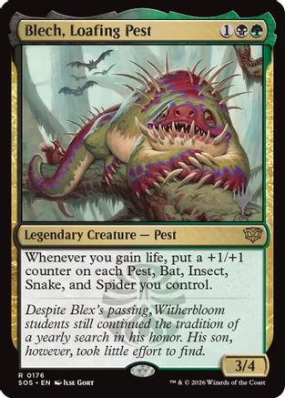 Blech, Loafing Pest (176) [Promo Pack: Secrets of Strixhaven] - Deck Out Gaming
