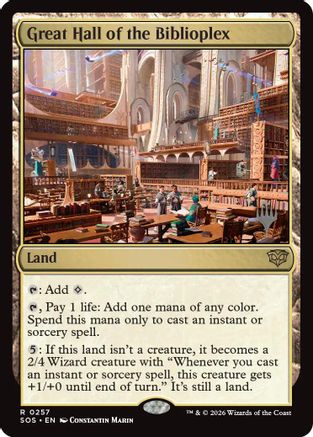 Great Hall of the Biblioplex (257) [Promo Pack: Secrets of Strixhaven] - Deck Out Gaming