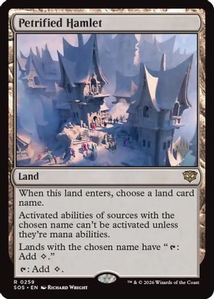 Petrified Hamlet (259) [Promo Pack: Secrets of Strixhaven] - Deck Out Gaming