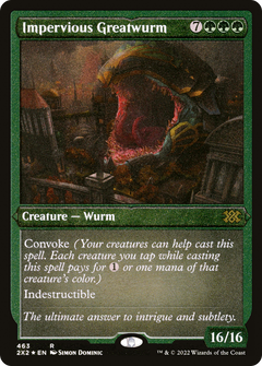 Impervious Greatwurm (Foil Etched) (463) [Double Masters 2022] foil - Deck Out Gaming