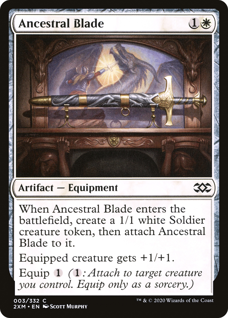 Ancestral Blade (3) [Double Masters] foil - Deck Out Gaming