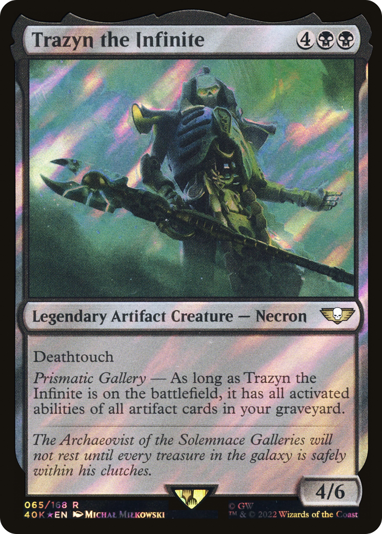 Trazyn the Infinite (Surge Foil) (65) [Warhammer 40,000 Commander] foil - Deck Out Gaming
