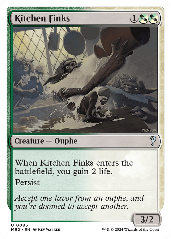 Kitchen Finks (White Border) (85) [Mystery Booster 2] - Deck Out Gaming
