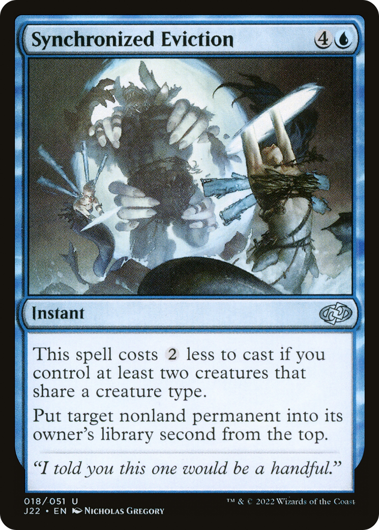Synchronized Eviction (18) [Jumpstart 2022] - Deck Out Gaming