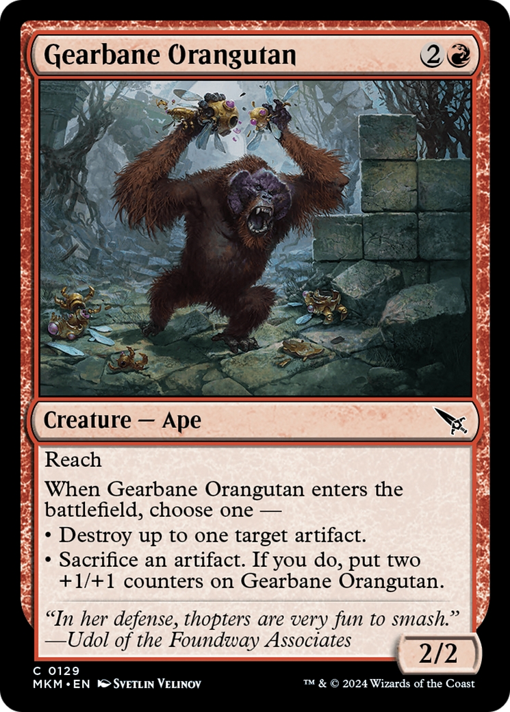 Gearbane Orangutan (129) [Murders at Karlov Manor] - Deck Out Gaming