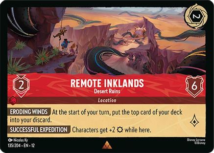 Remote Inklands - Desert Ruins (135/204) [Wilds Unknown] Cold Foil - Deck Out Gaming