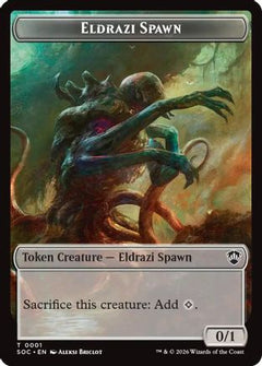 Eldrazi Spawn // Worm Double-Sided Token (1) [Commander: Secrets of Strixhaven] - Deck Out Gaming