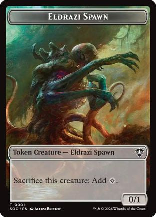 Eldrazi Spawn // Worm Double-Sided Token (1) [Commander: Secrets of Strixhaven] - Deck Out Gaming