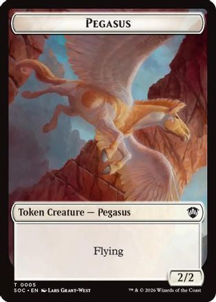 Pegasus // Inkling (0022) Double-Sided Token (5) [Commander: Secrets of Strixhaven] - Deck Out Gaming